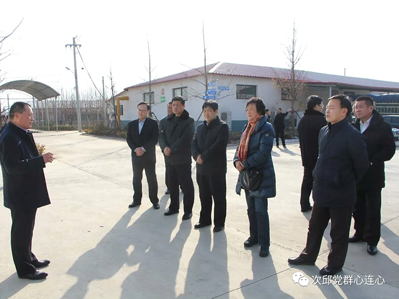 市政協(xié)原副主席、民建市委原主委牛惠蘭，市人大常委、民建市委副主委周中穩(wěn)一行到我公司調(diào)研蘆花雞養(yǎng)殖發(fā)展情況